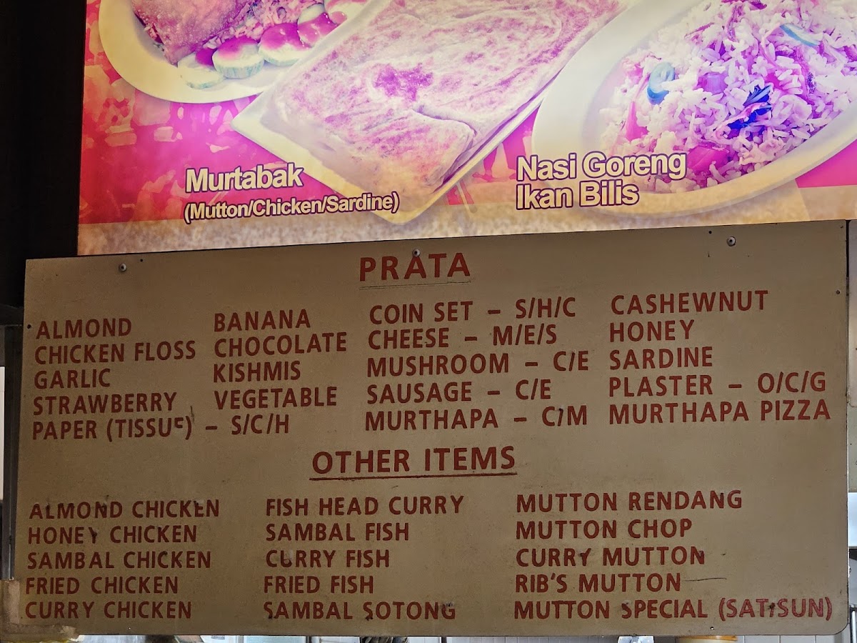 Menu Sin Ming Roti Prata Faisal & Aziz Curry Muslim Food-1